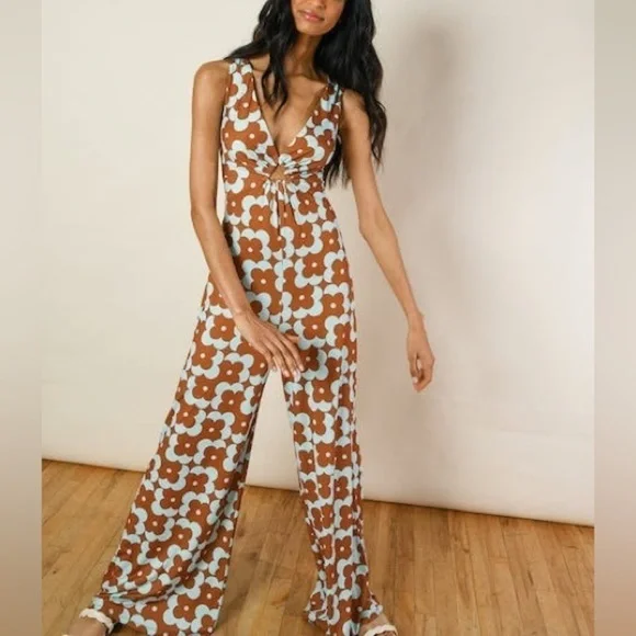 Hutch Retro Daisy Ashland Jumpsuit Sz M - Picture 1 of 13